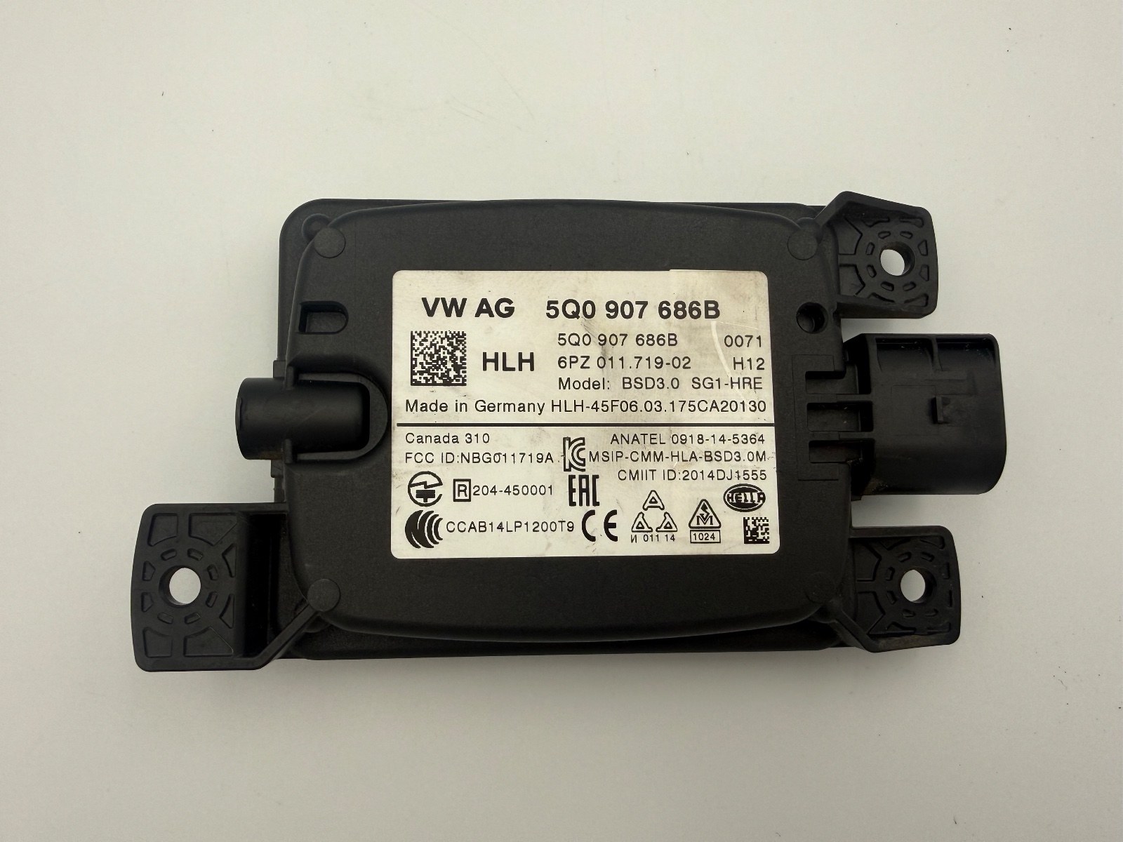 VW GOLF MK7 MK7.5  BLIND SPOT CONTROL MODULE ECU RIGHT DRIVERS SIDE 5Q0907686B